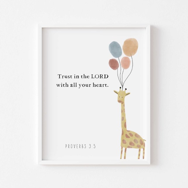 Confiance dans la girafe du seigneur avec affiche  (Créateur téléchargé)