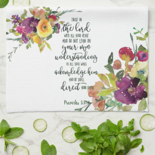 Confiance dans le lord floral serviette de cuisine