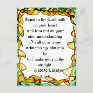 Confiance dans le seigneur Abstraite carte postale