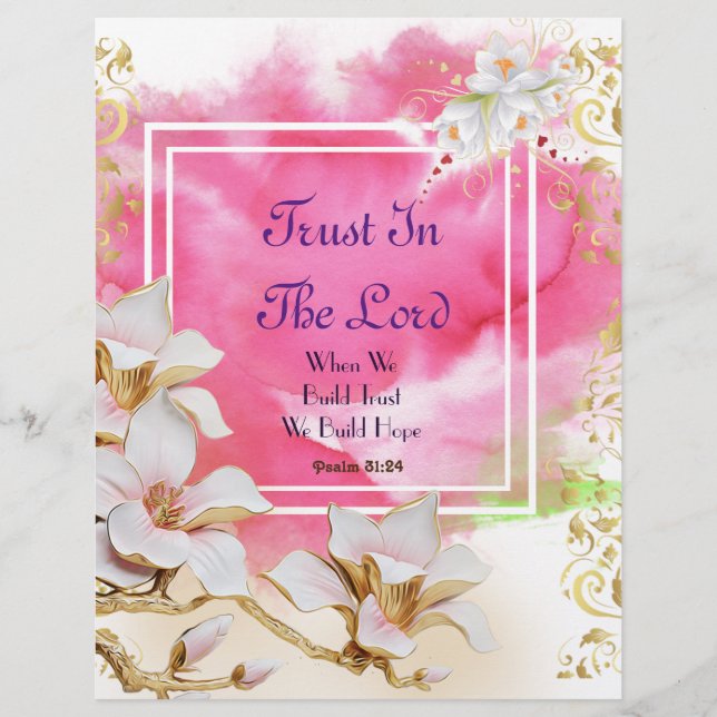 Confiance dans le Seigneur Livre personnalisé (Devant)