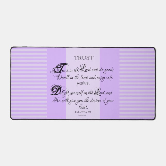 Confiance - Psaume 37:3-6 Tapis de bureau (Recto)
