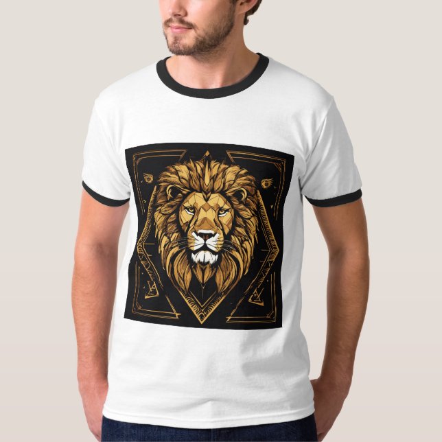 Confiance rugissante : Le T-shirt imprimé Lion (Devant)
