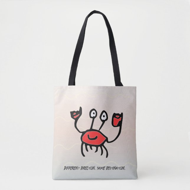 Confident Crab – Shoulder Tote Bag (Devant)