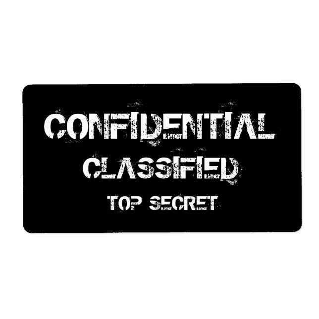 CONFIDENTIEL CLASSIFIÉ TOP SECRET ÉTIQUETTES (Devant)