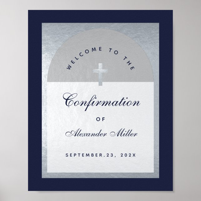 Confirmation Arche Arc Argent Marine Affiche de bi (Devant)