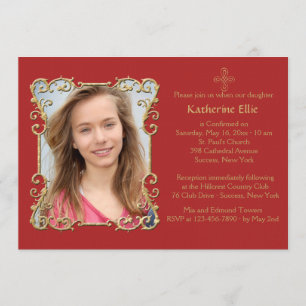 Confirmation Audacieuse Invitation De Photo Religi