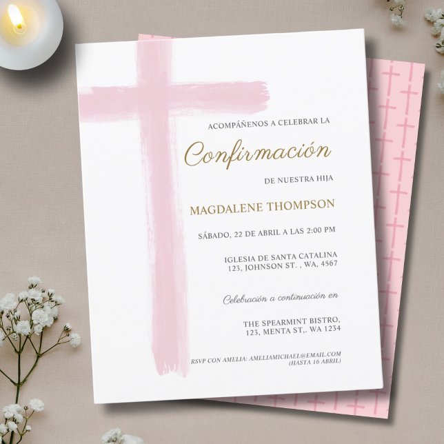 Confirmation de fille rose budgétaire Confirmacion (Créateur téléchargé)