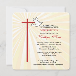 Confirmation des rayons dorés de la colombe de la