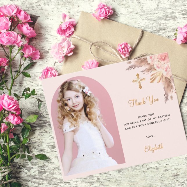 Confirmation du budget blush pampas photo merci (Créateur téléchargé)