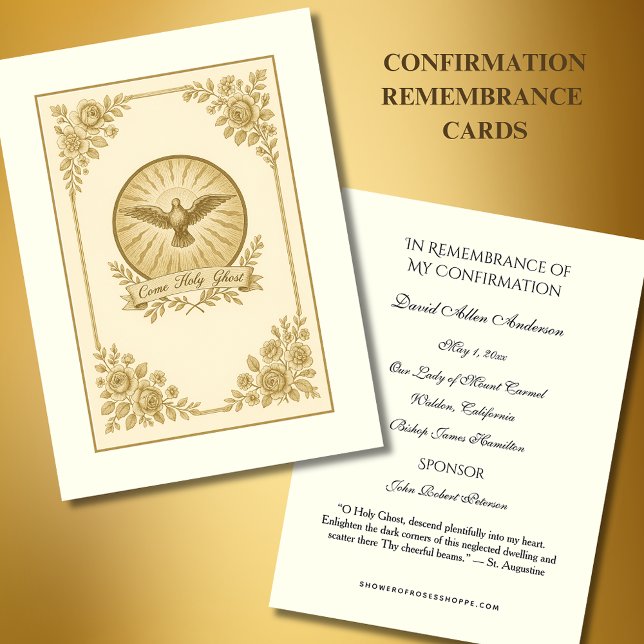 Confirmation du sacrement de l'or religieux Carte  (Créateur téléchargé)