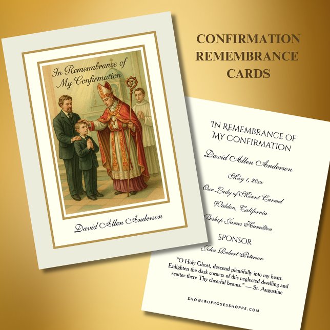 Confirmation du sacrement religieux Garçon Carte S (Créateur téléchargé)