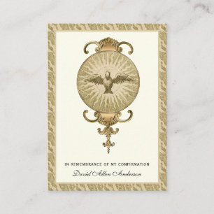 Confirmation du sacrement religieux Or Carte Saint