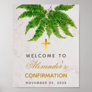 Confirmation Fern Foliage Affiche de bienvenue bot