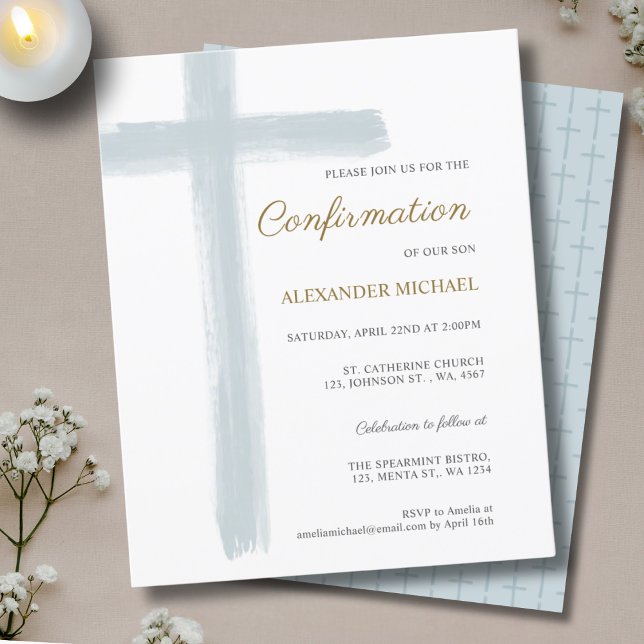 Confirmation Garçon Budget Simple Blue Cross (Créateur téléchargé)