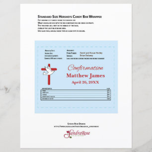Confirmation Hershey Candy Bar Wrapper Croix Rouge