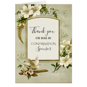 Confirmation Holy Spirit Dove Religious Cross