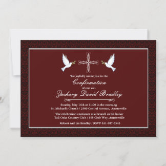 Confirmation Invitation de la colombe blanche