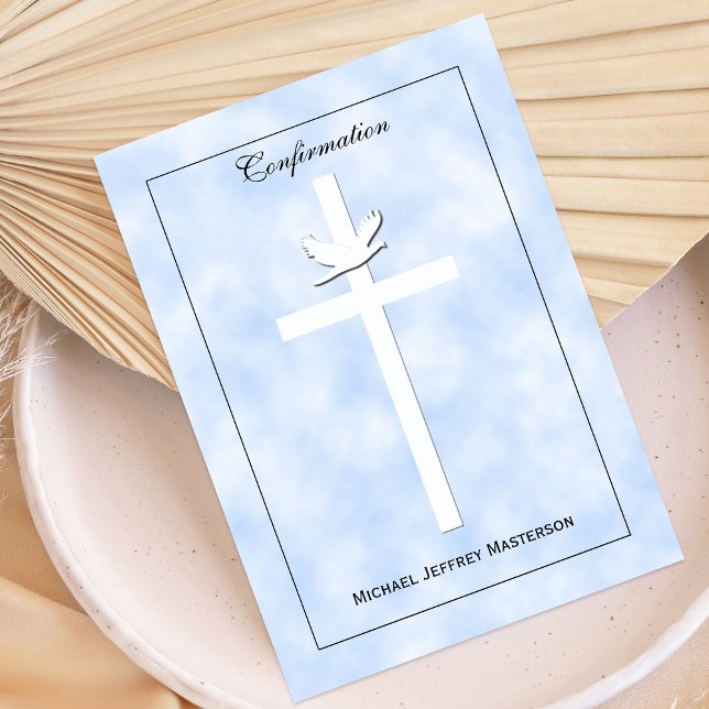 Confirmation Invitation Dove et Croix sur Invitati (Créateur téléchargé)