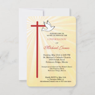 Confirmation pour Boy Cross Dove Golden Rays