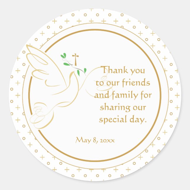 Confirmations | Sticker Faveur Baptême (Devant)