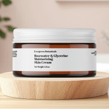 Confiture cosmétique blanche moderne étiquette 1 x