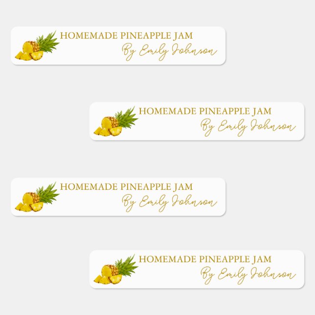 Confiture d'ananas maison mince Étiquette (Groupe)