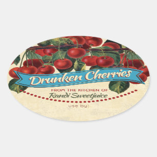 confiture de cerises vintages conserve étiquette d