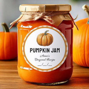 Confiture de citrouille avec étiquette à motif à c