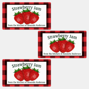 Confiture de fraises Conserve Étiquette alimentair
