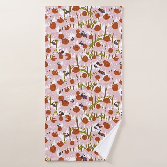Confleurs et abeilles (Serviette de bain)