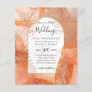 Conflit d'automne moderne Terracotta Orange Leaf M