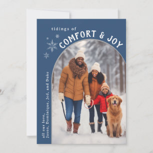 Confort bleu et Carte photo de joie
