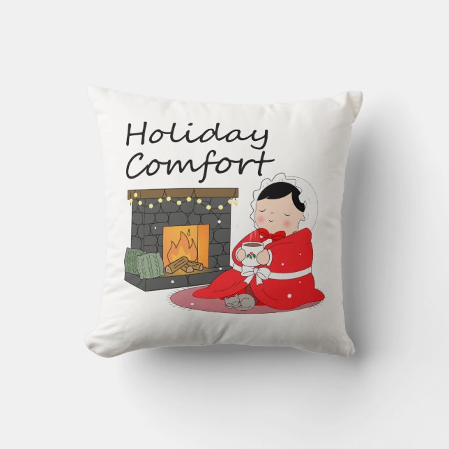 Confort des Fêtes - Coussin décoratif à thème de N (Recto)