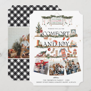 Confort et joie   Carte de vacances de Noël