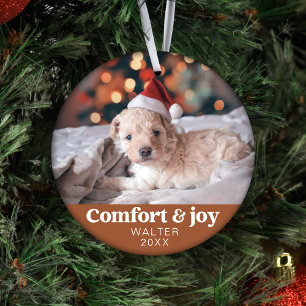 Confort & Joie Photo et nom Noël moderne