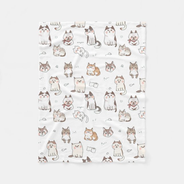Confort parfait : plein de chats, couverture conçu (Devant)