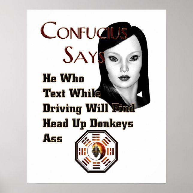 Confucius Dit Poster Mur (Devant)