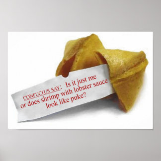 Confucius Say Fortune Affiche de cookies