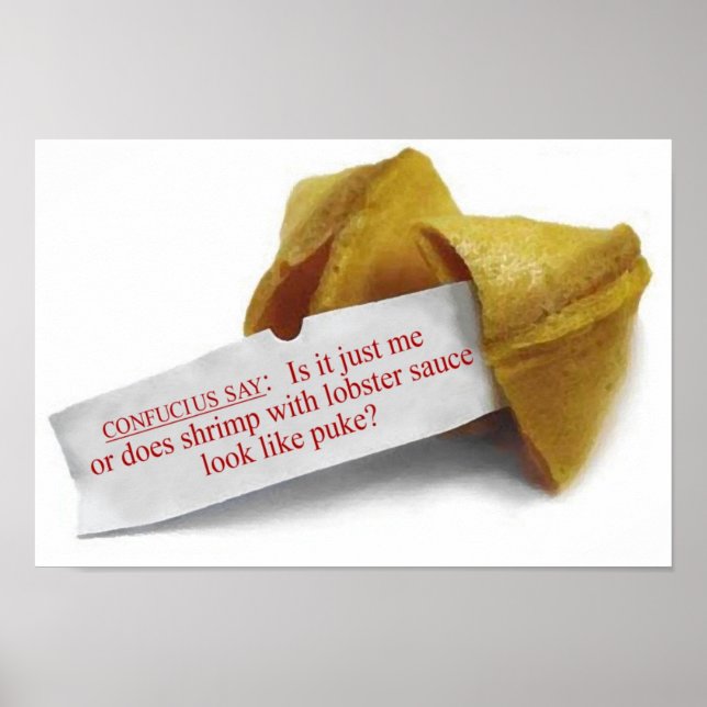 Confucius Say Fortune Affiche de cookies (Devant)