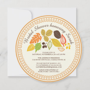 Congé d'automne Invitations de douches nuptiales d