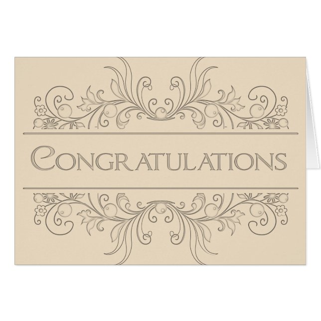 Congratulations Engraved Deco (Devant horizontal)