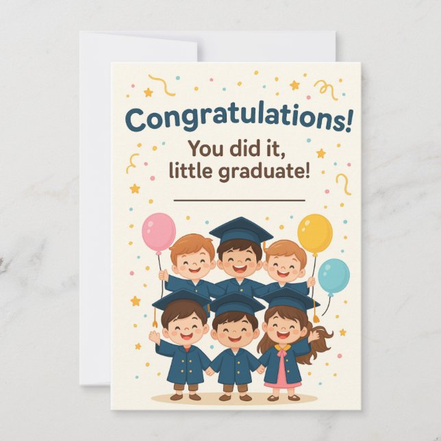 Congratulations Little Graduate Card  (Devant)