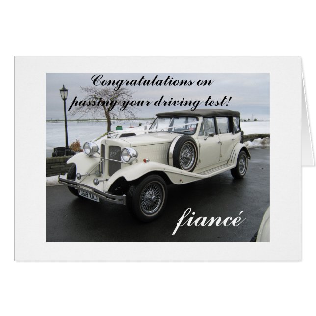 Congratulations passing driving test fiancé (Devant horizontal)