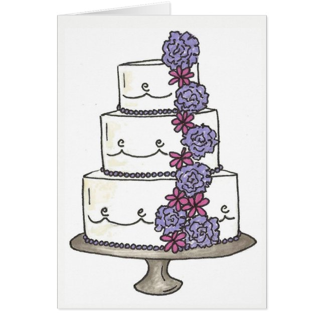 Congratulations Wedding Anniversary Floral Cake (Devant)
