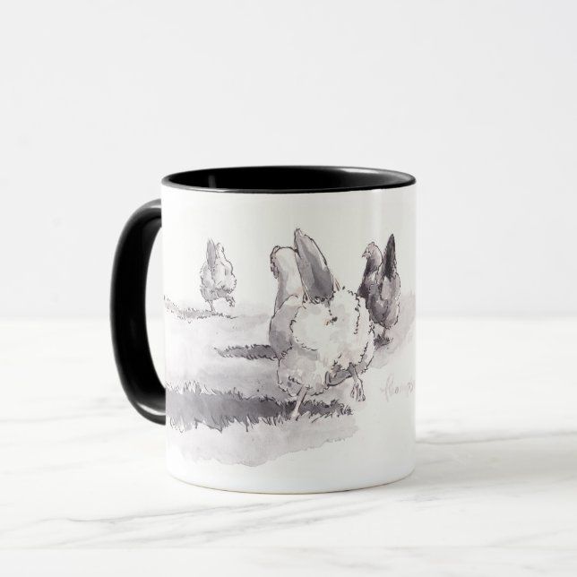 Conjecture ce qui ? Bout de poulet ! Tasse noire (Devant gauche)