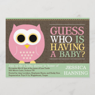 Conjecture qui invitation de baby shower