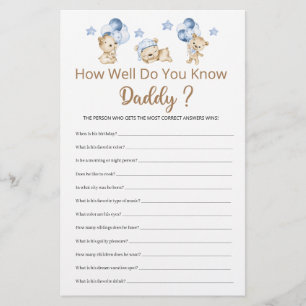 Connais-Tu Bien Le Baby shower De Papa Boy ?
