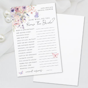Connaissez la mariée Papillon Fleur sauvage Shower