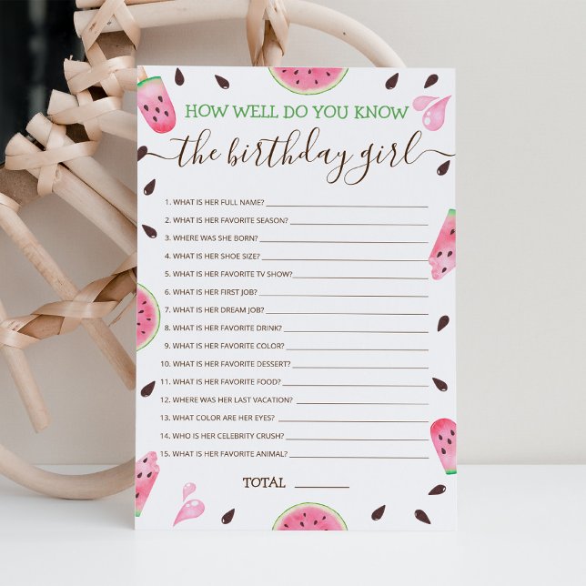 Connaissez-Vous Bien Anniversaire Fille Editable J (Créateur téléchargé)