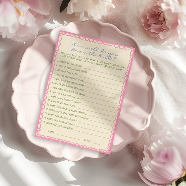 Connaissez-Vous Bien La Carte De Jeu De Mariée ? (Créateur téléchargé)